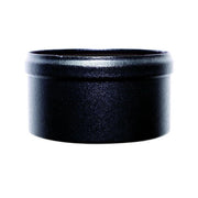 Tappo condensa  80 mm chiuso in acciaio inox verniciato nero canna fumaria pellet