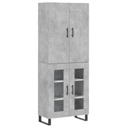 Buffet credenza cassettiera armadio mobile contenitore organizer cucina soggiorno salotto alto 695 x 34 x 180 cm legno ingegnerizzato grigio 02_0034676