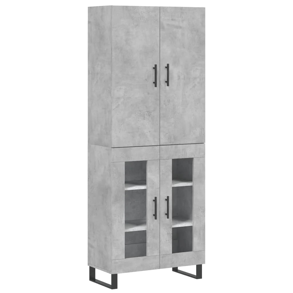Buffet credenza cassettiera armadio mobile contenitore organizer cucina soggiorno salotto alto 695 x 34 x 180 cm legno ingegnerizzato grigio 02_0034676