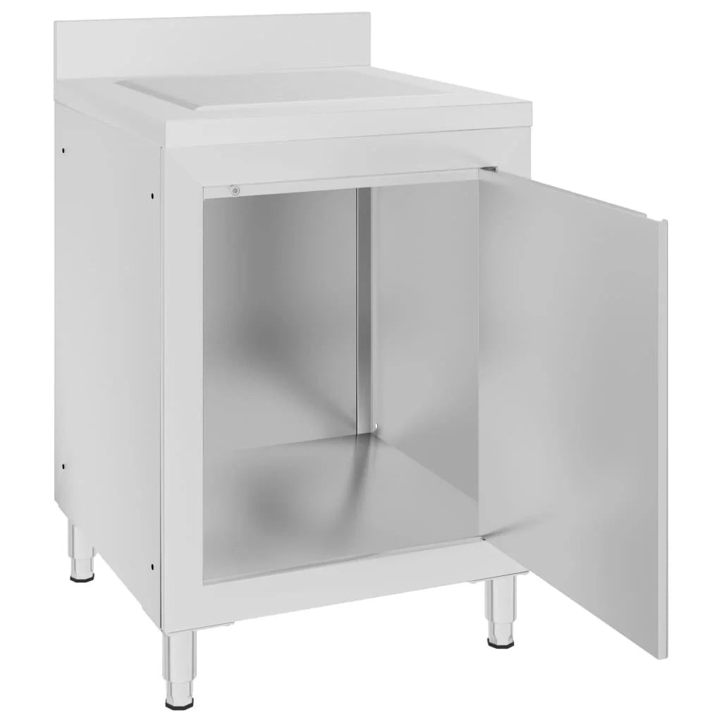 Mobile da cucina professionale 96 cm con scolapiatti acciaio inox 02_0000003