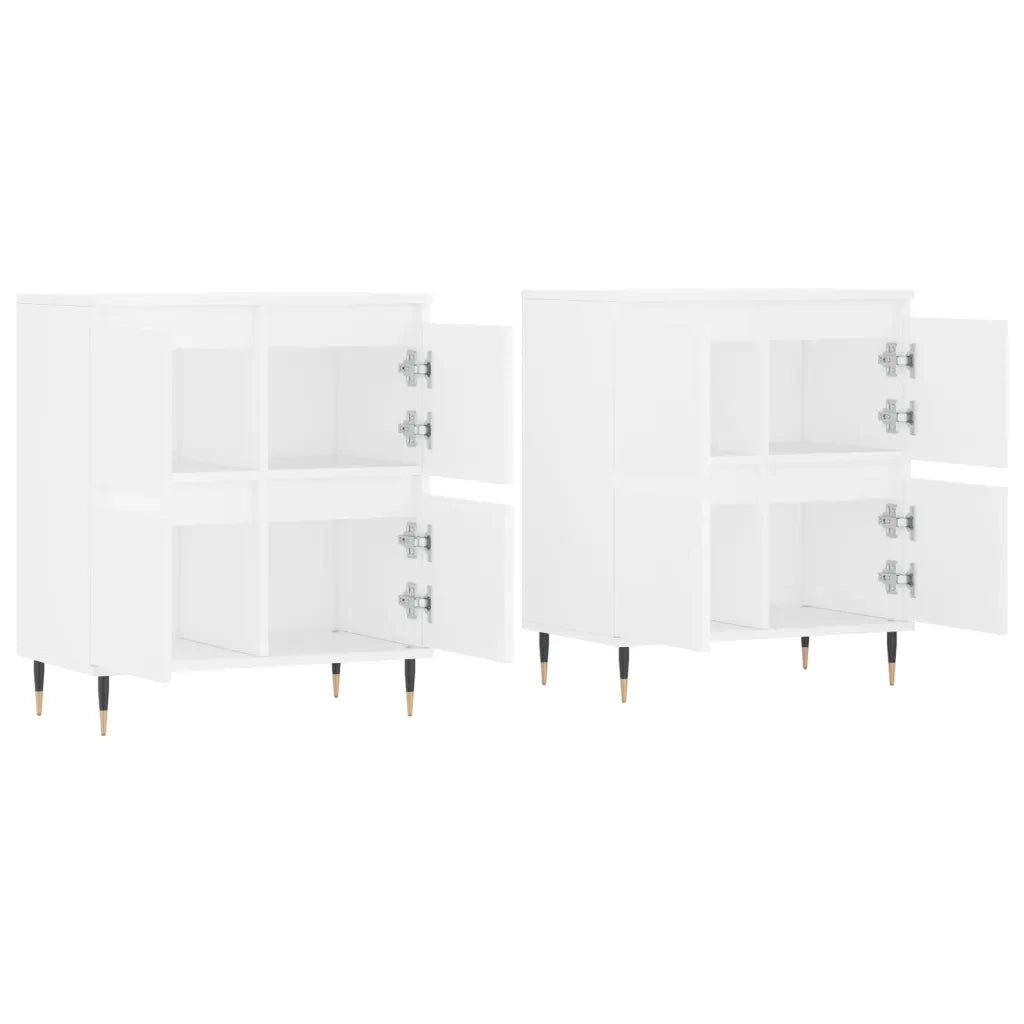 Credenze 2 pz Bianche in Legno Multistrato 3190165