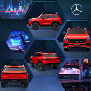 Macchina Elettrica per Bambini 12V con licenza Mercedes EQA Rossa