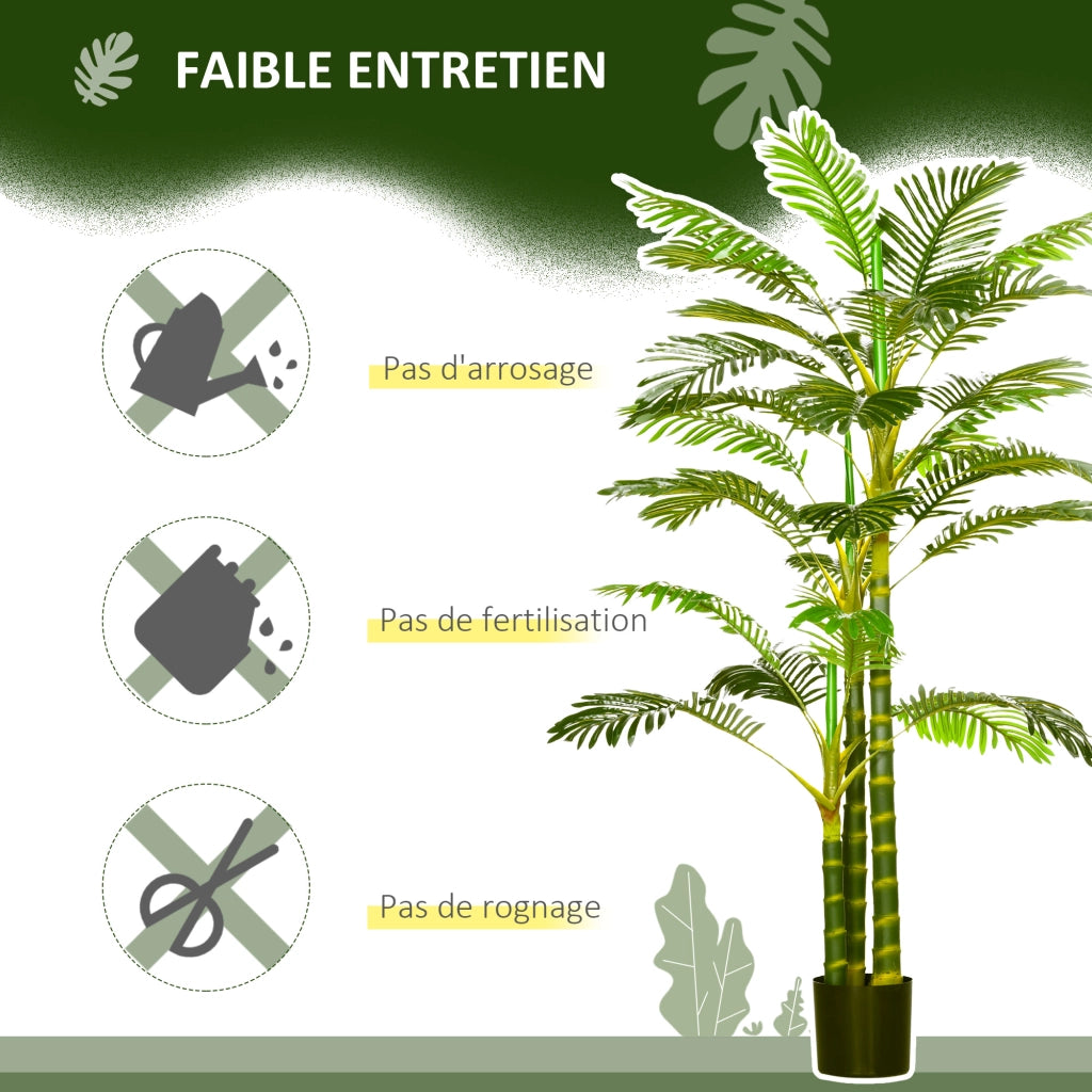 Albero Artificiale Areca Palmier ¨C zephmum ¨C Verde Plastica 190 cm