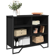 Credenza-Buffet-Armadio da cucina Nera 91x35,5x74,5 cm in Legno Multistrato