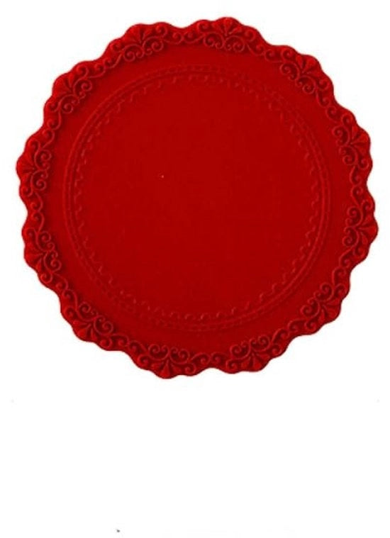 Piattino Antiscivolo - Ronde Piattino - Piattino in Silicone - Lavabile - Imbottito - 5 Pezzi - Diametro 10 cm
