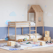 Letto a Castello senza Materasso-Struttura Letto a Castello 90x200cm Massello Pino 693664
