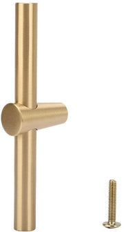 Maniglia per Porta in Ottone Massello - 101 mm di Lunghezza - Maniglia per Porta - Maniglia per Cassetta - Resistente all'Usura - Impermeabile all'Acqua - Delega per Porta