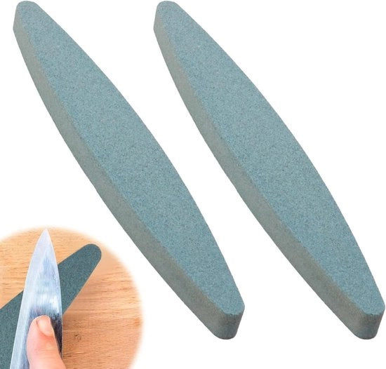 Set di 2 pietre abrasive ceramica 180 per coltelli, cesoie, forbici da giardino, asce e cesoie per erba