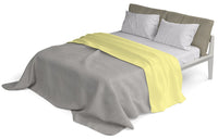 Set Lenzuola 1 Piazza e Mezzo Sopra Sotto e Federe in Cotone Giallo