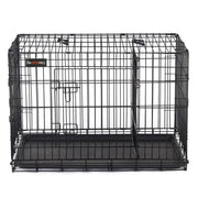 Trasportino per cani con 2 porte 92,5 x 57,5 ​​x 64 cm nero 12_0001192