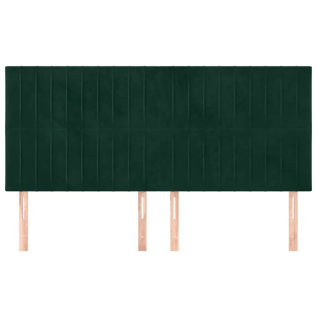 Testiera 4 pz Verde scuro 90x5x78/88 cm in Vellutocod mxl 97641