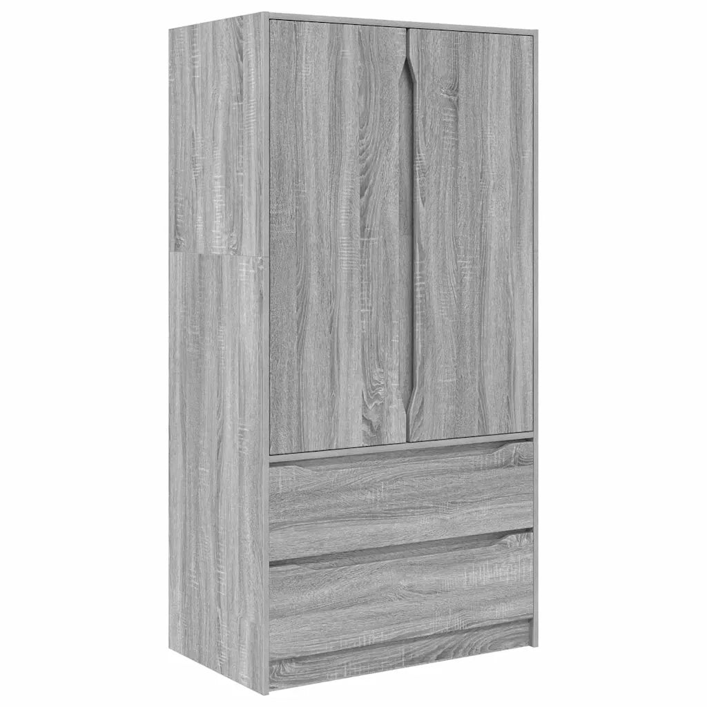 Mobile da Bagno con cassetto Grigio Sonoma 79,5 x 49 x 156 cm