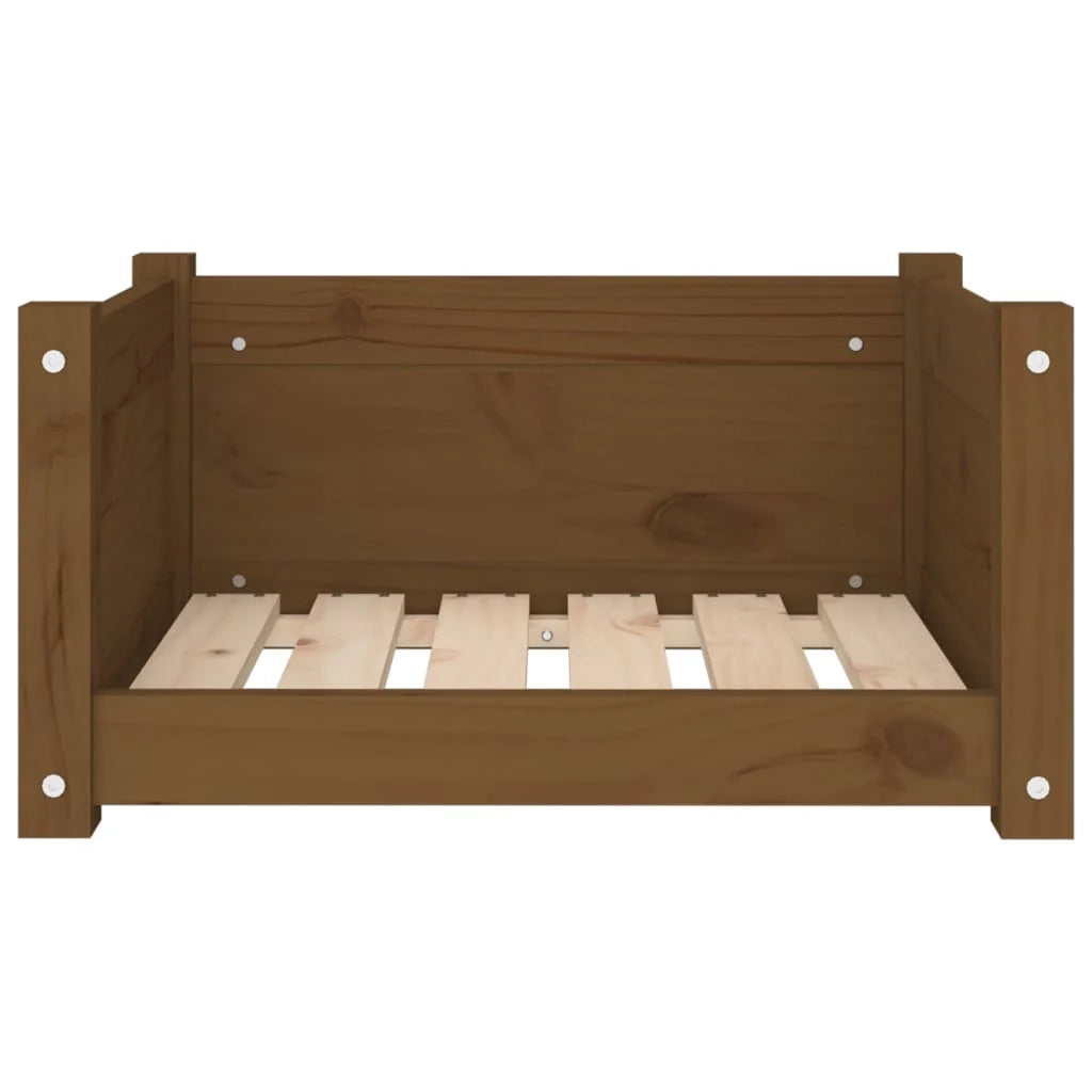 Divano a forma di cesto per cani comodo 55,5 x 45,5 x 28 cm in legno massello di pino marrone 02_0042705