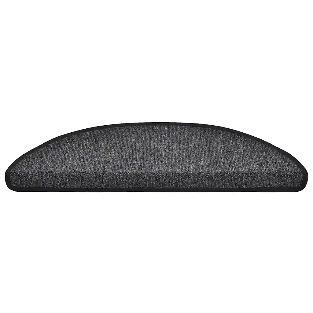 Tappetini per scale 30 pz 56x17x3 cm Antracite Semicircolari 3365733