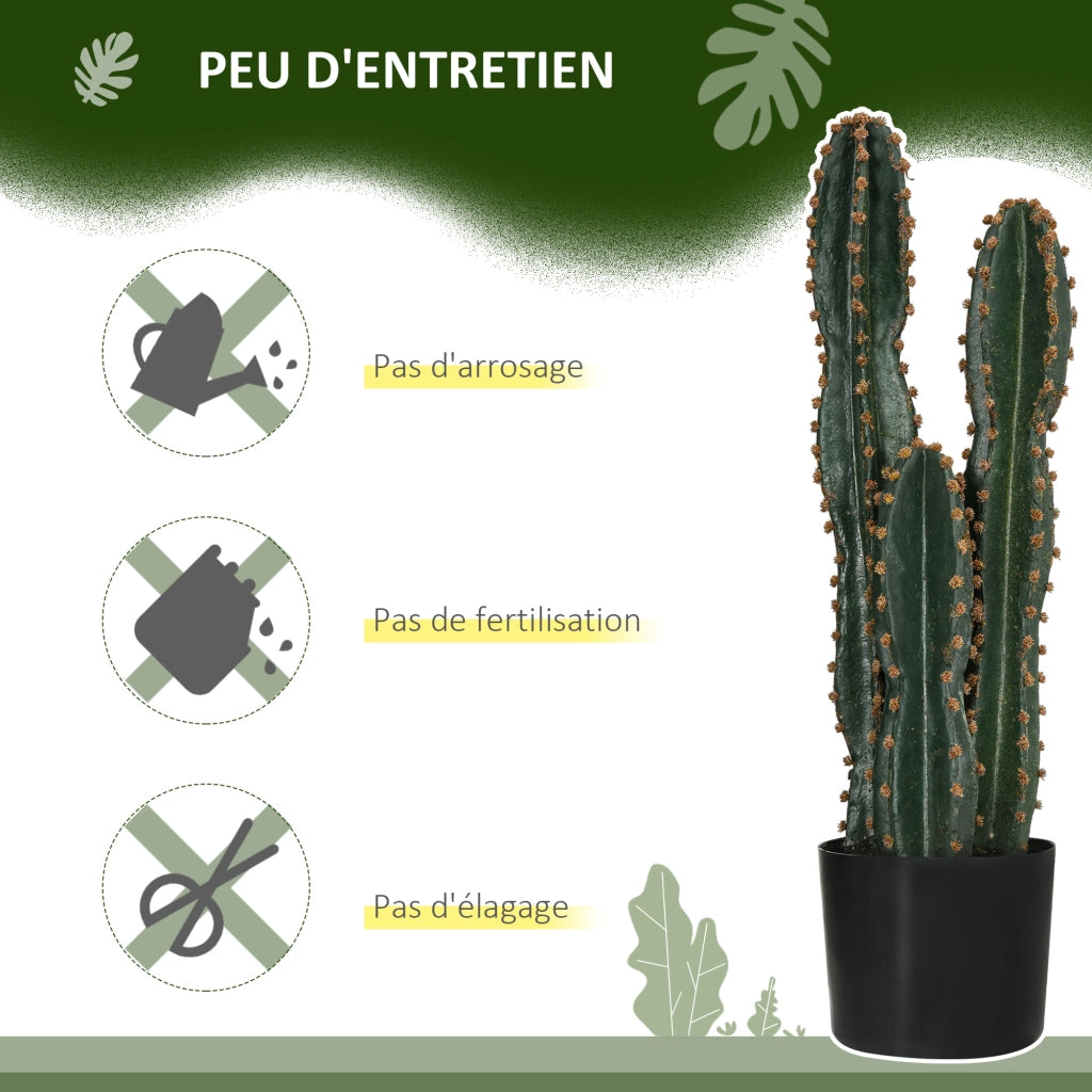 Pianta artificiale grande cactus realistica ¨C zephmum ¨C ? 17 x 60H cm verde