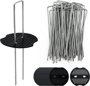 40 pezzi di ancore anti-ossidazione verniciate con dischi di tamponatura per la copertura di erbacce 150 mm x 40 mm Ø 3 mm - Set di ancore di fissaggio per giardino