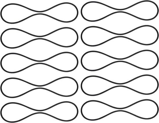 Impianto di Montaggio per Microfoni - Set da 10 Elastici universali per sostituzione elastici di montaggio per microfoni - Nero