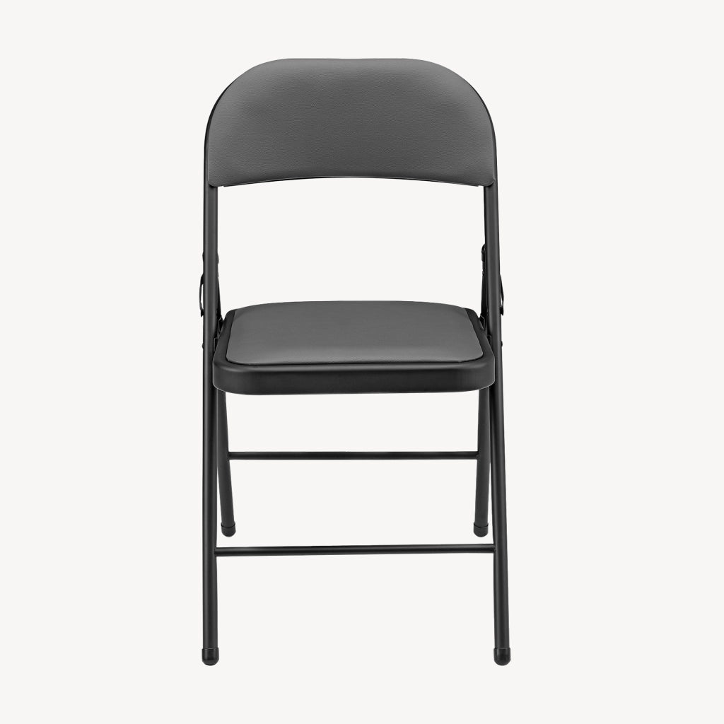 Set di 6 Sedie Pieghevoli da Conferenza con Telaio in Metallo 80 x 46 x 50 cm - Grigio pro.tec