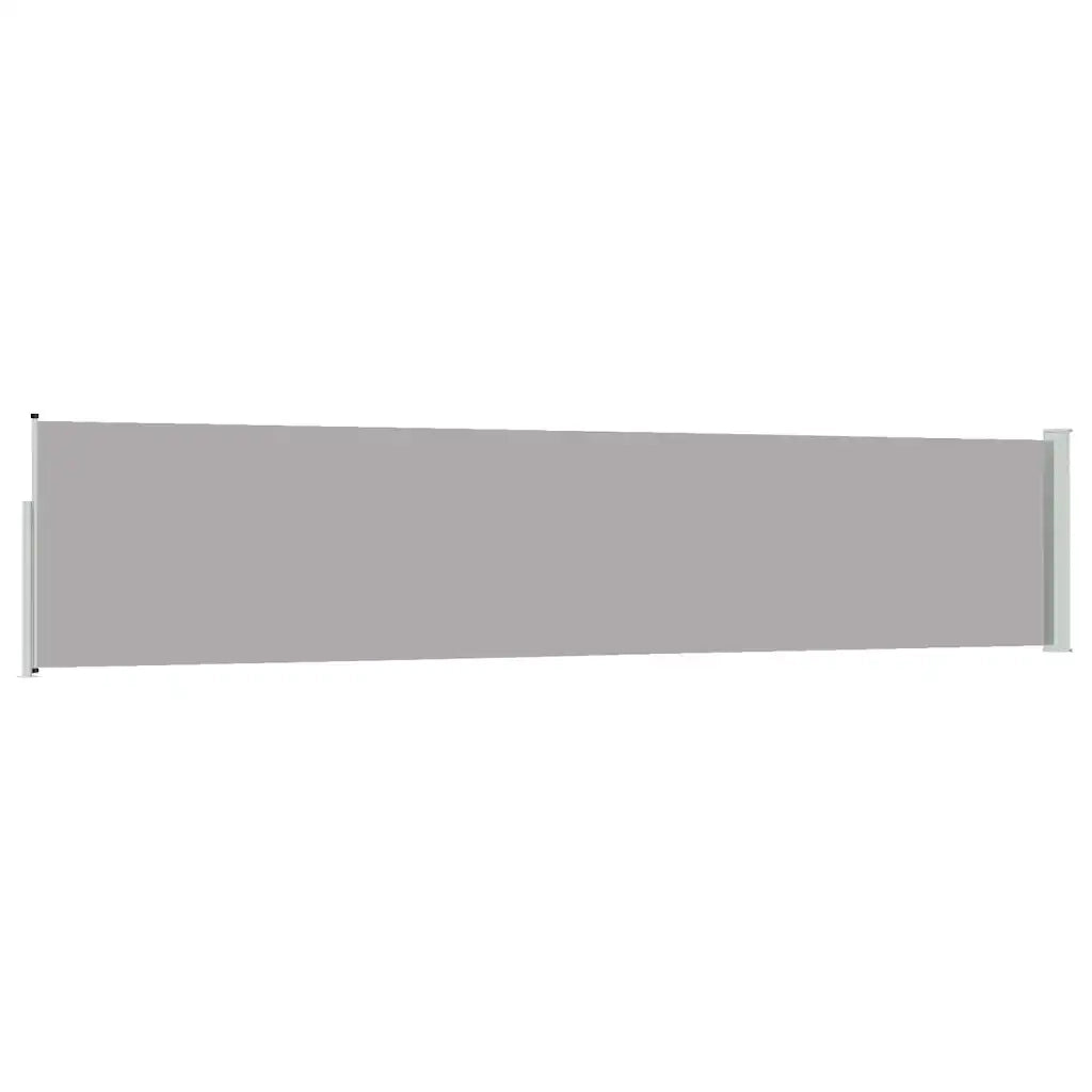 Tenda da Sole | Tenda laterale Retrattile per Patio 100x500 cm Grigio