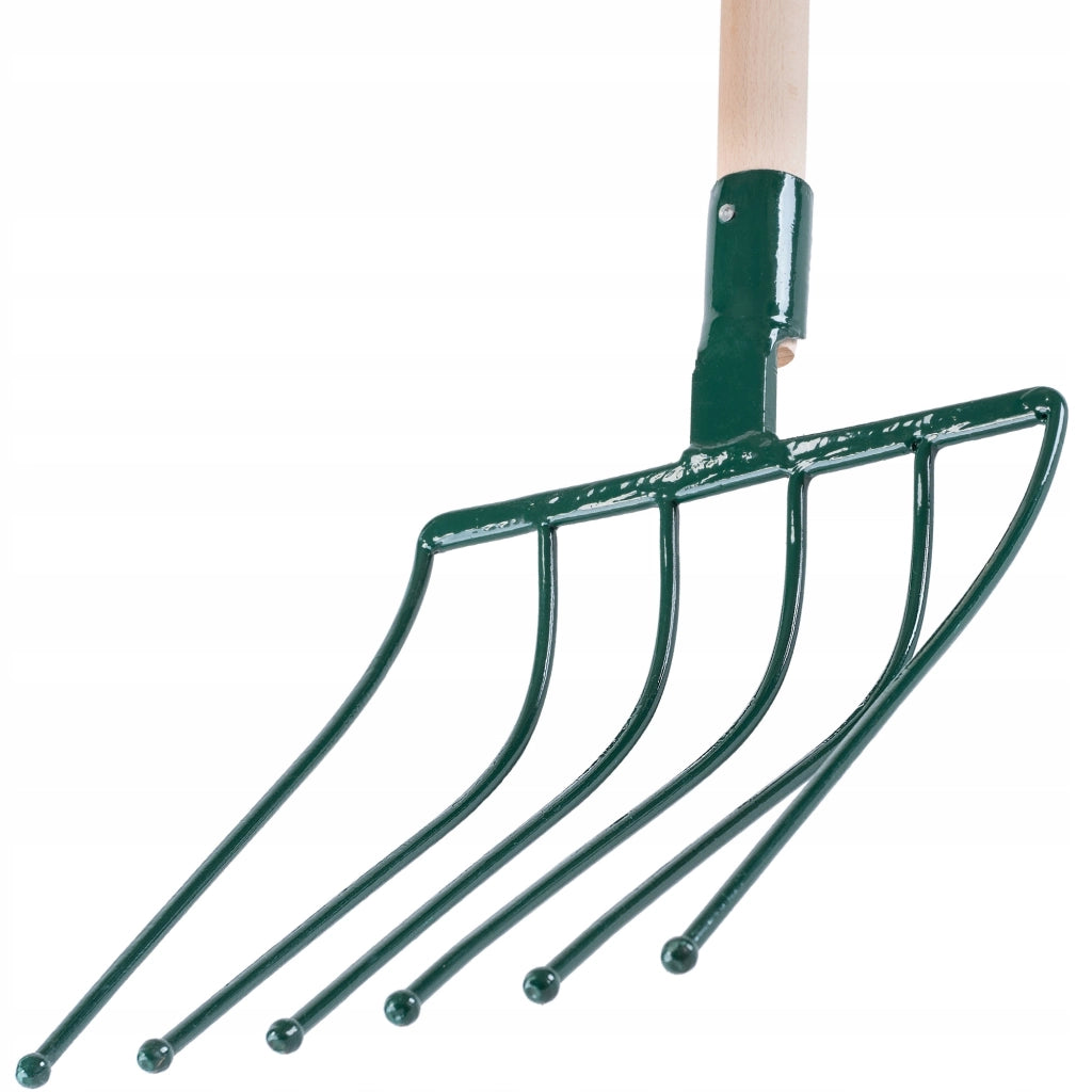 Forca KADAX a 6 denti per patate e barbabietole, in metallo massiccio e resistente, lunga 140 cm.