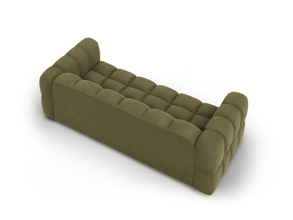 Cosmopolitan Design - Divano modulare "Sky" 4 posti in velluto verde chiaro 