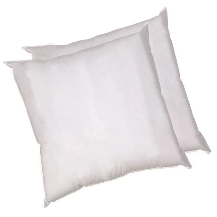 BLANREVE Set di 2 cuscini in cotone - 60 x 60 cm - Bianco