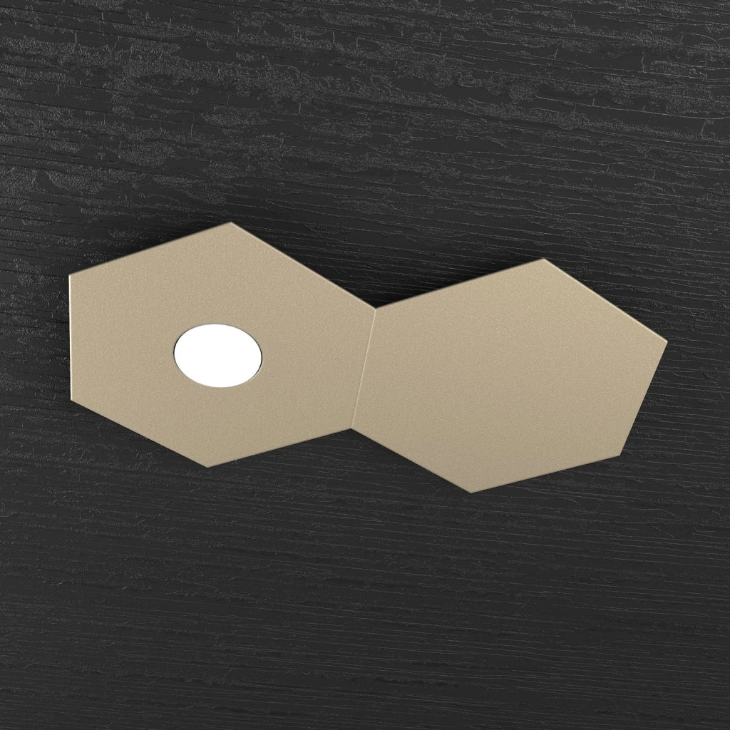 HEXAGON APPLIQUE-PLAFONIERA 1 LUCE + 1 DECORATIVO SABBIA 1142-1L1D-SA