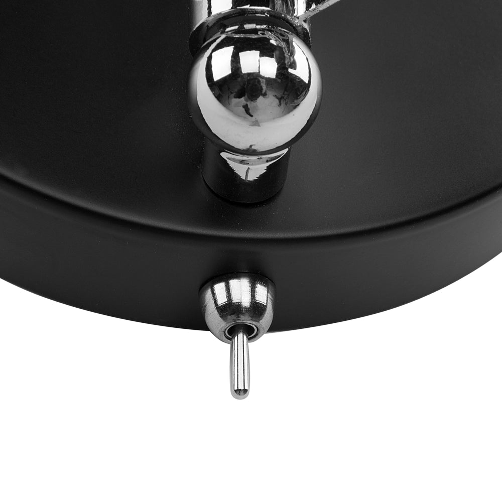 Set di 2 lampade da parete applique estensibili metallo nero 33 cm orientabile industriale