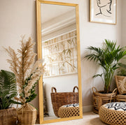 Specchio da terra 160x50 cm con cornice in legno marrone