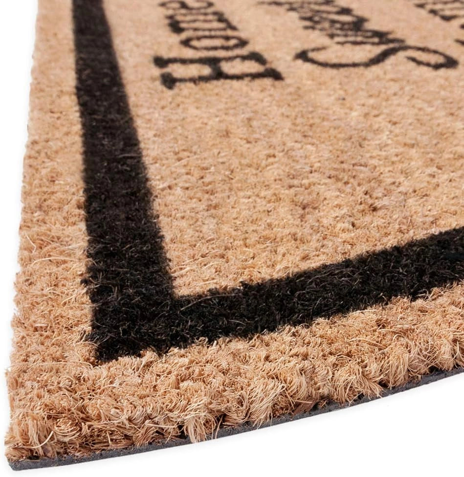 Zerbino Cocco Semiluna 38x68 Cm Moderno Antiscivolo Tappeto Ingresso Entrata Dis.B