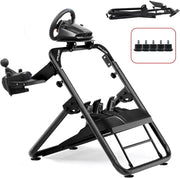 Sim Racing Supporto per volante per G920 G29 G25 G27 G923 T300RS con supporto per leva del cambio, regolabile in altezza e angolazione