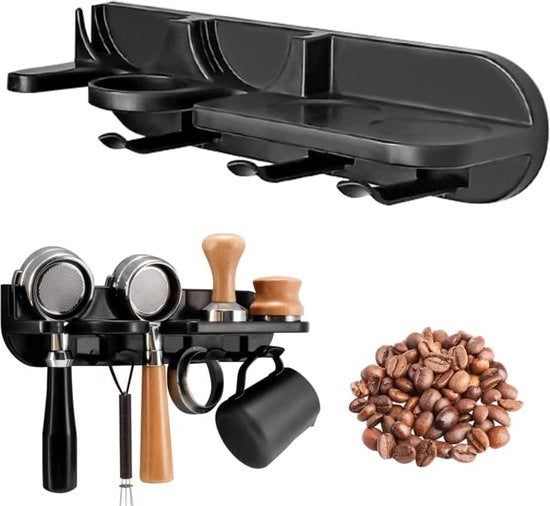 Supporto per caffè per parete - cassettino per utensili da caffè - supporto per tampone da caffè - attrezzatura per barista - necessità per hotel e casa - 54 mm supporto per caffè