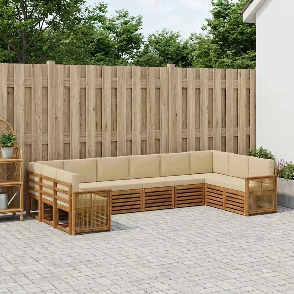 Set di divani da esterno 7 pz Naturale 3384899