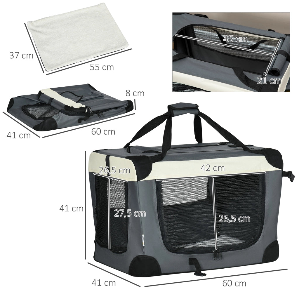 Borsa da trasporto pieghevole ¨C Minimal ¨C grigio nero poliestere Oxford