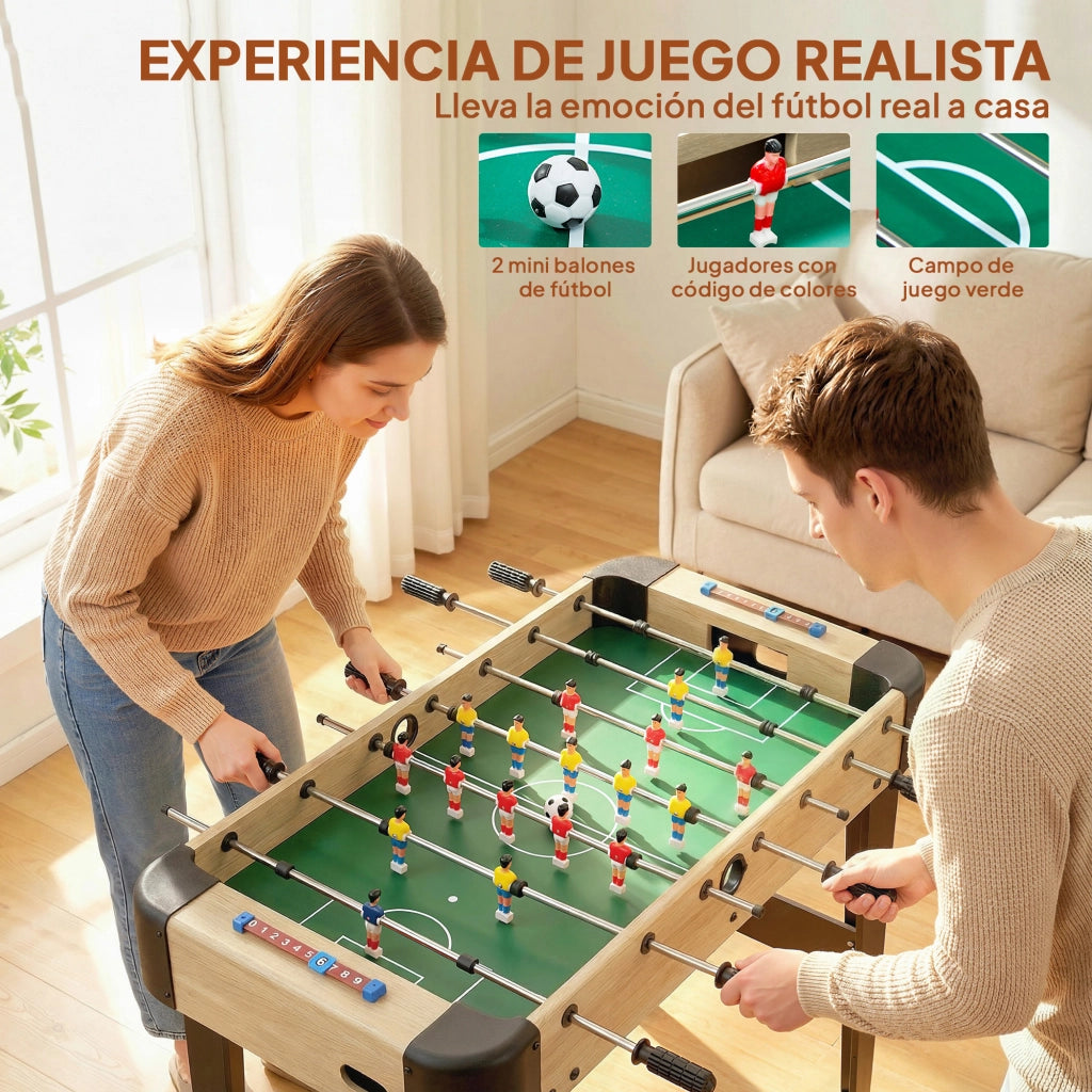 Calcio Balilla ¨C Zephmum ¨C 92 cm Legno Naturale