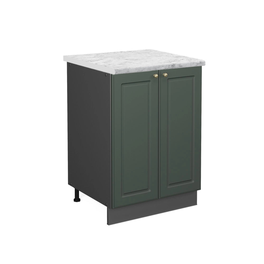 Mobiletto base cucina Fame-Line Verde-oro rustico/Antracite 60 cm, PL Marmo Vicco