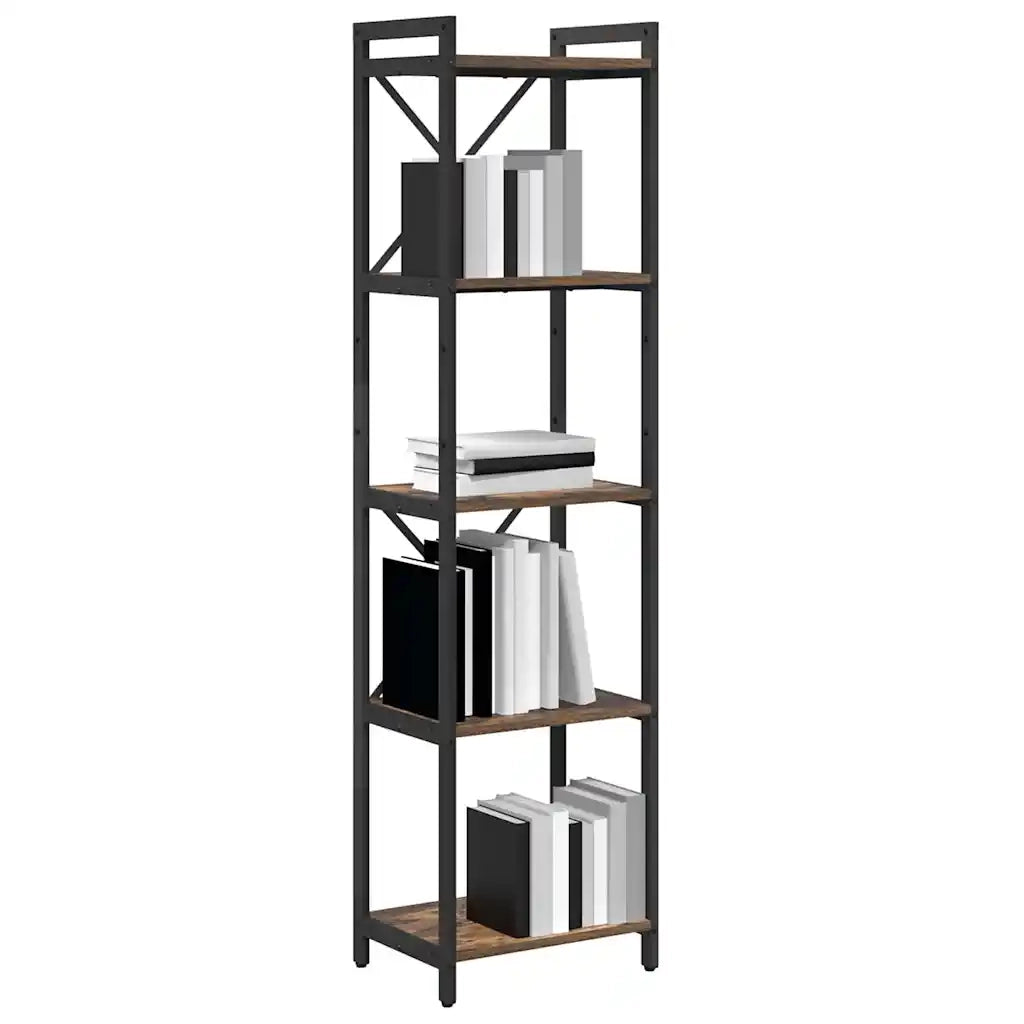 vidaXL Libreria Rovere fumo 40 x 30 x 153 cm Legno multistrato