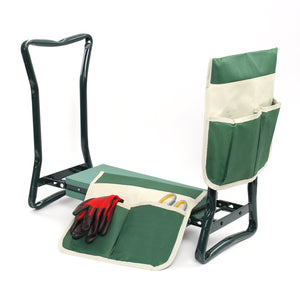 Toboli Inginocchiatoio da giardino 2 in 1 Sgabello e cuscino imbottito Richiudibile Portata 150 kg