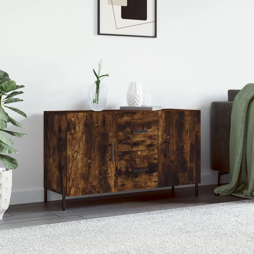 Credenza Rovere Fumo 100x36x60 cm in Legno Multistrato 828185
