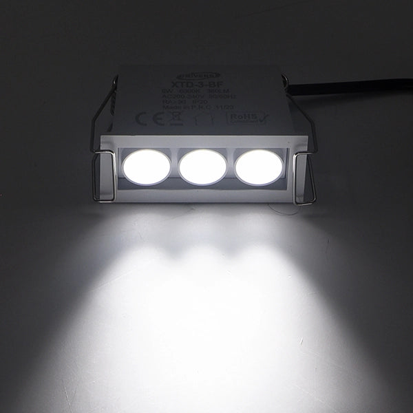 FARETTO LED RETTANGOLARE DA INCASSO PER CONTROSOFFITTI 6W LUCE BIANCA 6000K - ILLUMINAZIONE EFFICACE E DESIGN MODERNO