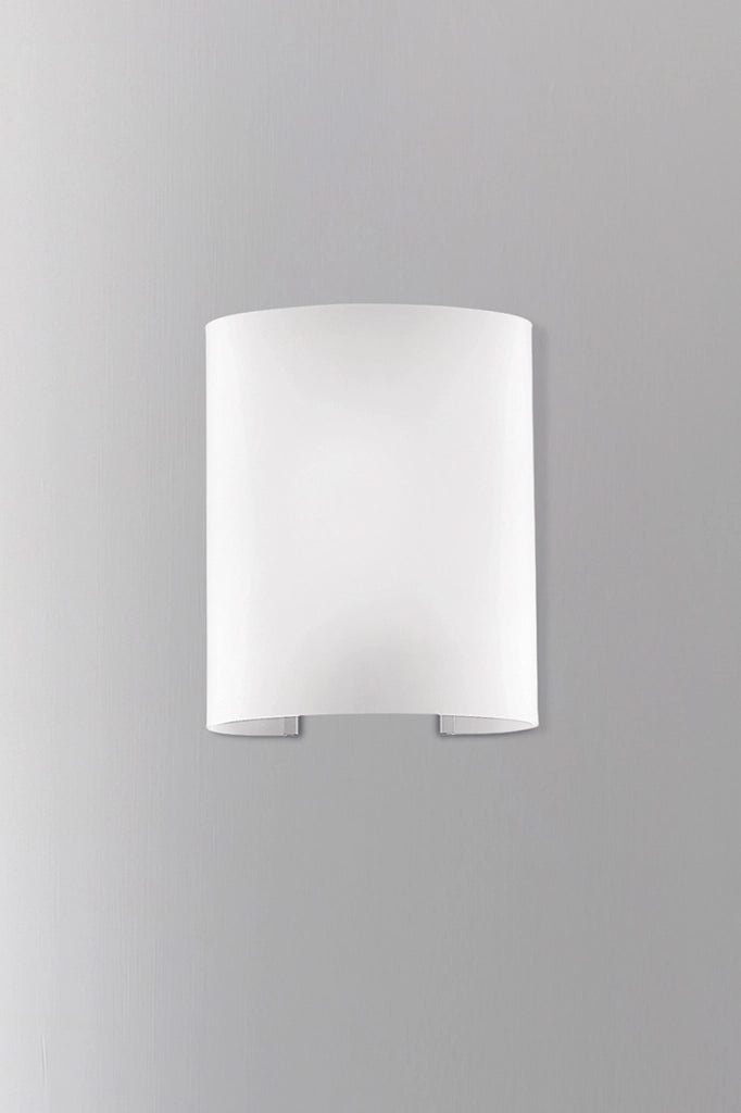 Applique Curtis Rossini Group Lampada da Parete 28cm in Vetro Bianco Satinato e Struttura in Metallo Attacco E27 IP20 - A.3342-30