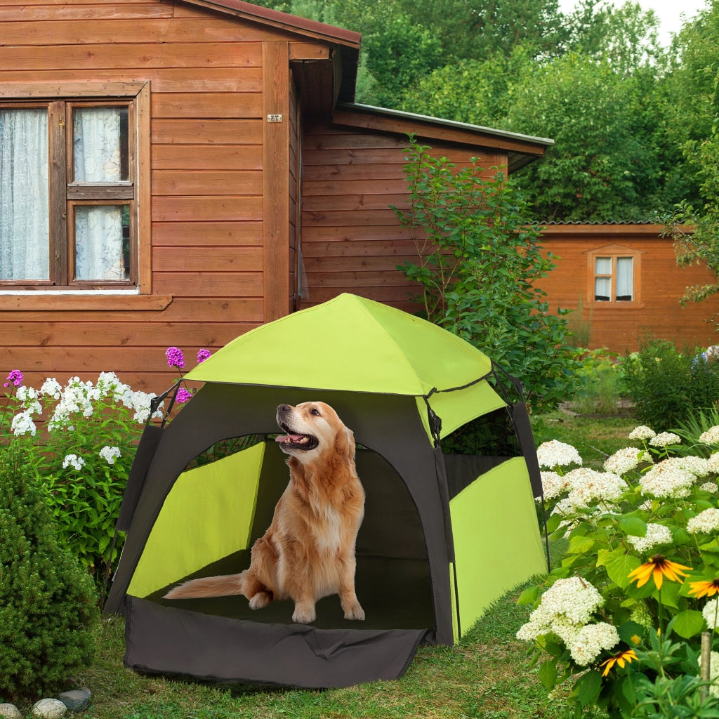 Casetta per Cani ¨C zephmum ¨C Verde e Nero 110x110x85 cm