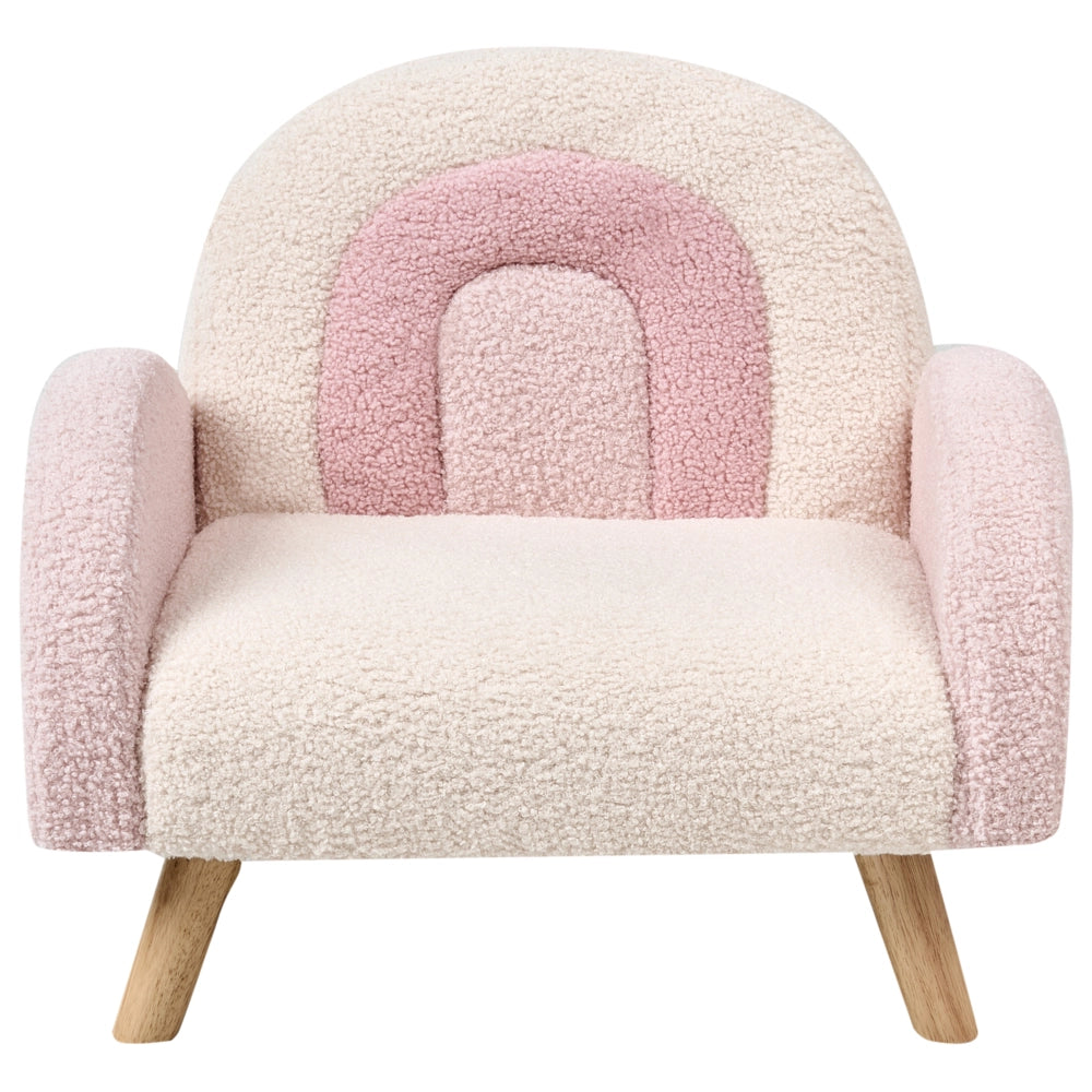 Sedia a dondolo per bambini con Gambe in legno rosa cameretta