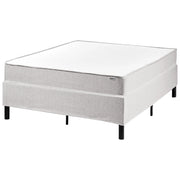 Letto matrimoniale con rete in tessuto 120 x 200 cm con materasso a molle insacchettate senza testiera camera da letto grigio chiaro