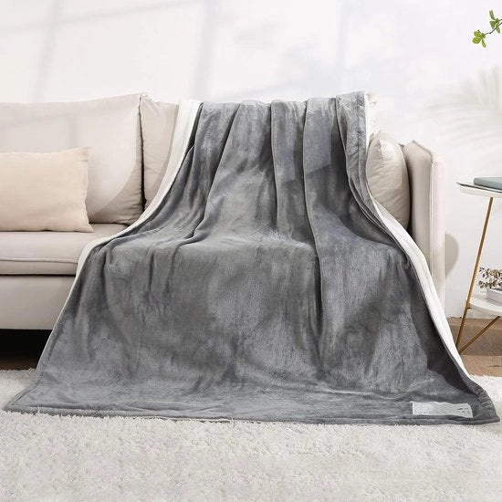 Deken elettrico con 4 stadi di riscaldamento e spegnimento automatico - 180 x 130 cm, lavabile in lavatrice