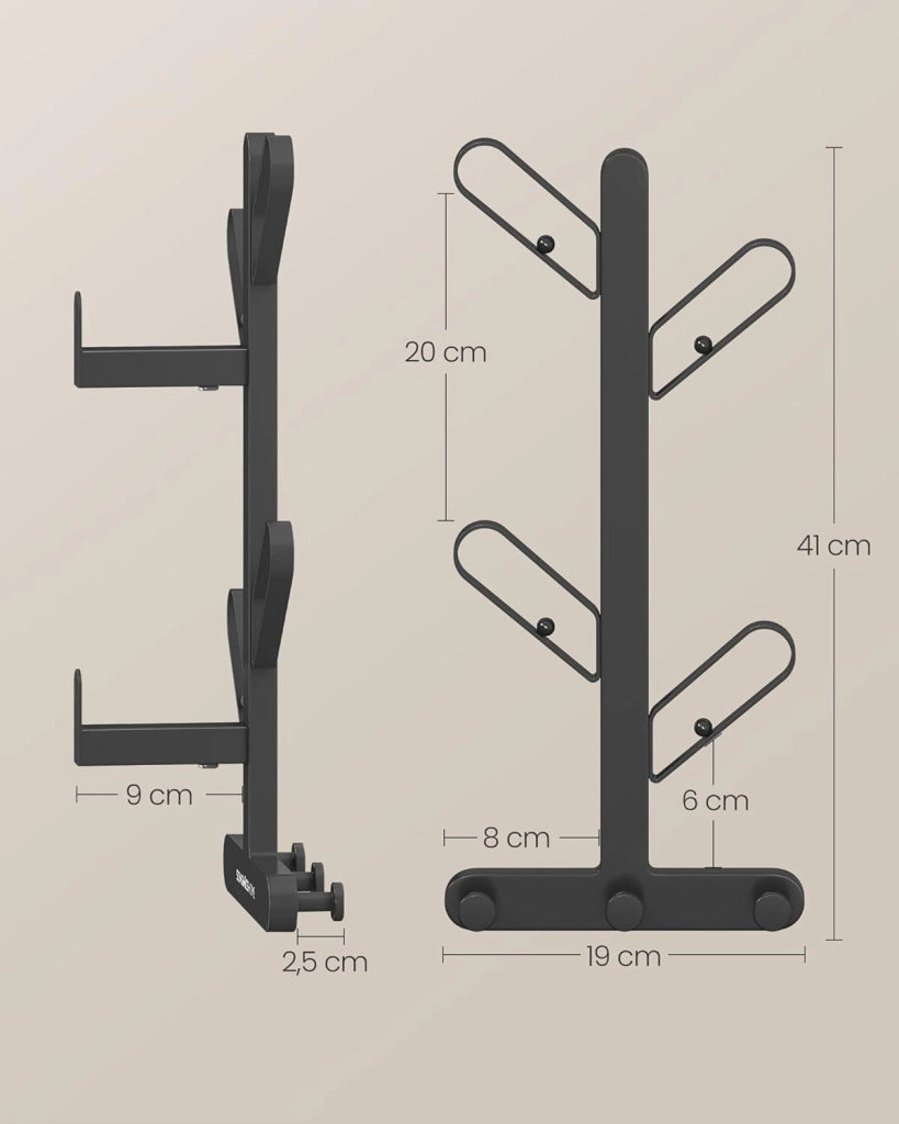 Appendiabiti da Parete, Attaccapanni da Muro a Forma di Ramo, con 7 Ganci, Blocchi Sferici, per Vestiti, Cappelli, Borse, Nero Inchiostro RCR035B01