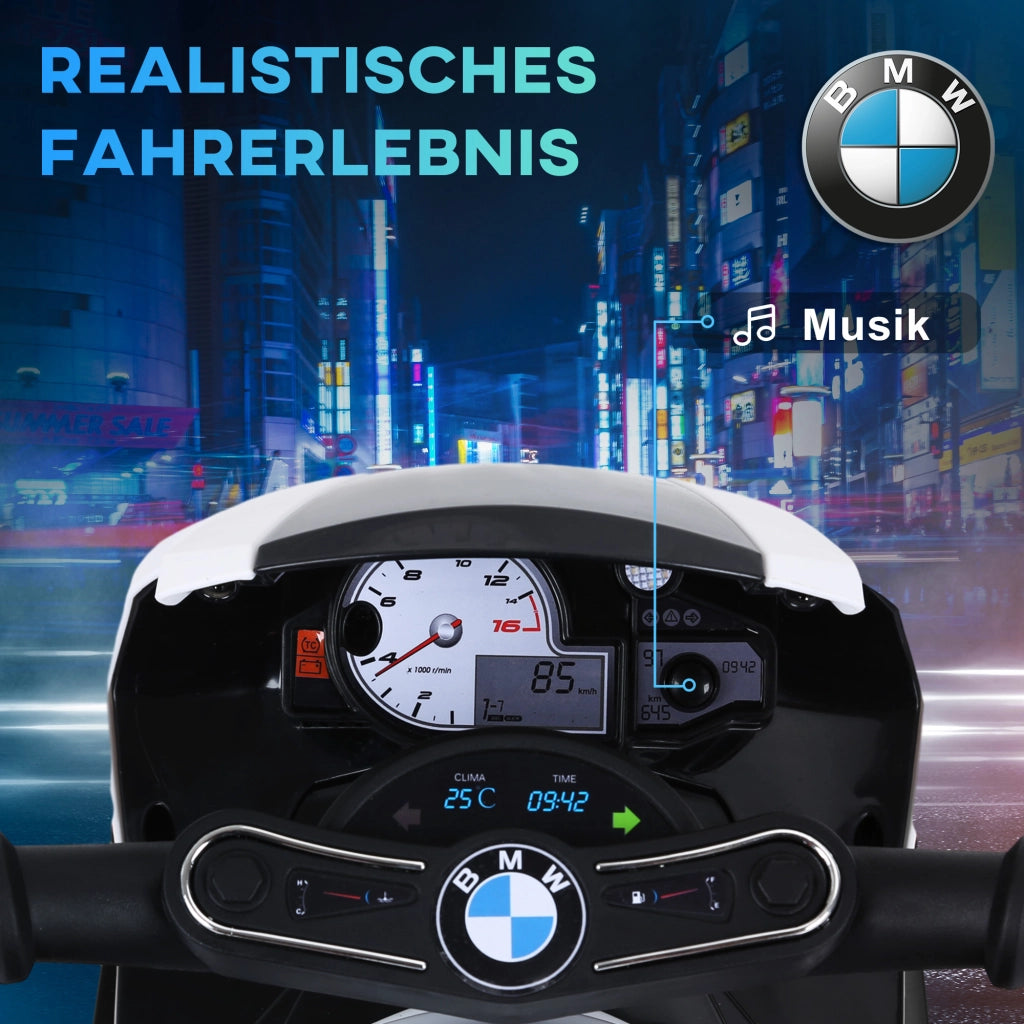 Motorradino Elettrico per Bambini BMW S1000RR 6V con Luci e Musica ¨C zephmum ¨C Nero