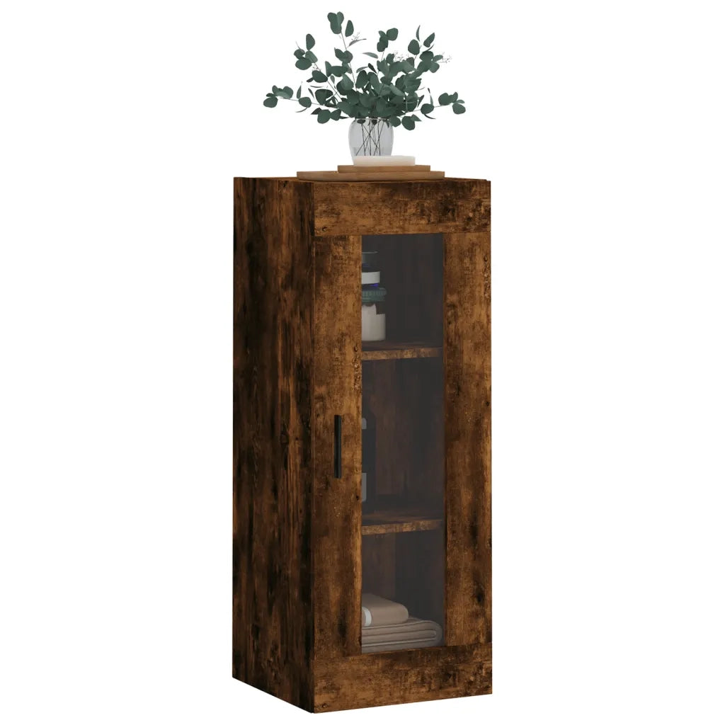 Mobile a Parete Rovere Fumo 34,5x34x90 cm 828929