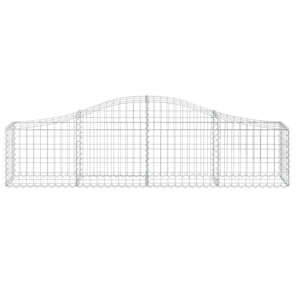 Cesti Gabbioni ad Arco 3 pz 200x30x40/60 cm Ferro Zincato 3145368
