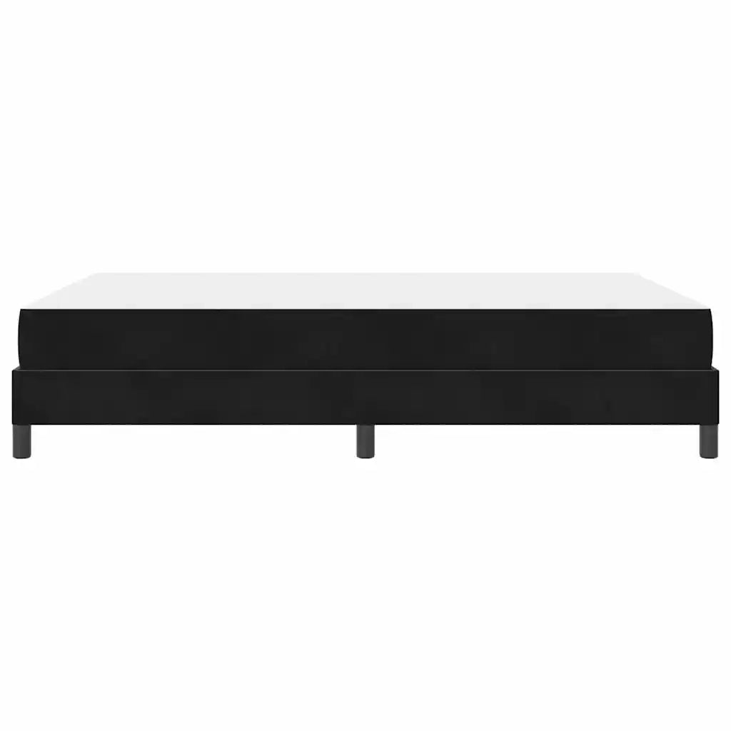 Letto a molle con materasso Nero 160 x 220 cm Tessuto